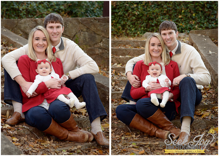 Family Christmas Portrait with baby