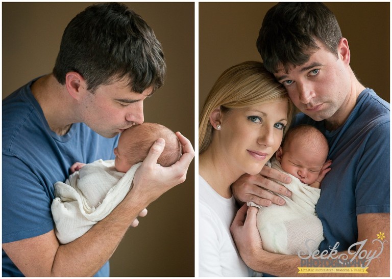 parents holding newborn son