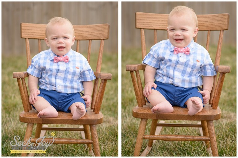 baby boy in rocking chair