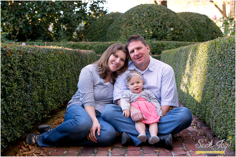 family portrait at furman with baby girl