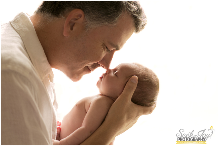 father and daughter newborn photography