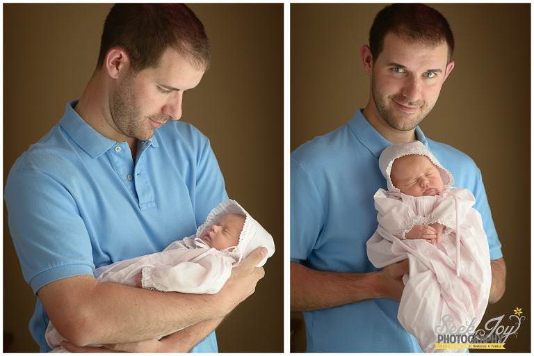 newborn photography with father 